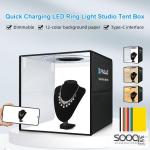 puluz صندوق تصوير المنتجات المضيئ مع 6 خلفيات 12 لون قياس 40سم
