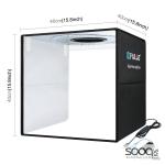 puluz صندوق تصوير المنتجات المضيئ مع 6 خلفيات 12 لون قياس 40سم