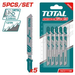 TOTAL TAC51118B Jig saw blade طقم نسلات تخريقة حديد/5