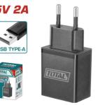 Total TCLI120502 USB type-A
ادابتر شاحن 5 فولت 2 أمبير