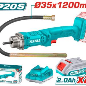 Total TCVLI2023013 رجاج باطون شحن مع 2 بطارية 2 امبير وشاحنBouton specifications：Φ35x120mm