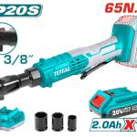 Total TDRLI206015 Lithium-ion drive ratchet طرطيقة شحن 20 فولت مع بطارية وشاحن
Square drive:3/8"- Max torque:65NM