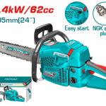 Total TG5602411 Gasoline chain saw
منشار شجر بنزين 24 انش
62cc