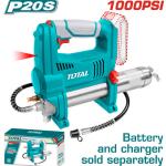 Total TGGLI2010 Lithium-ion grease gun فرد شحمة شحن 20 فولت بدون بطارية وشاحن
Pressure: 10,000 psi (690 bar)