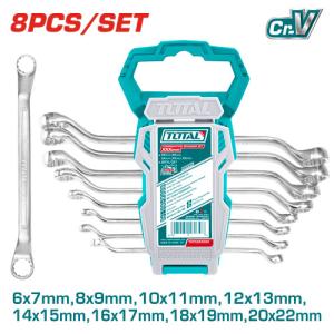 TOTAL THT102486 OFFSET RING SPANNER SET 8PCS 6-22mmطقم رنج رنج