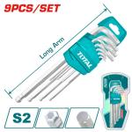 TOTAL THT106291 Hex key 9pcs طقم الن كي مسدس طويل طابة