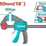 Total THT1340603 Quick bar clamps 18" مربط نجارين اتوماتيك