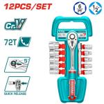 TOTAL THT141121 12PCS 1/2" SOCKET SET طقم بوكس طقطيقة 12 قطعة
