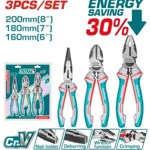 Total THT2K0301S 3 Pcs high leverage pliers طقم زراديات 3 قطع ثقيل