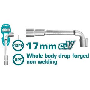 Total THWL1706 L-Angled socket wrench 17mm بوكس نافذ L