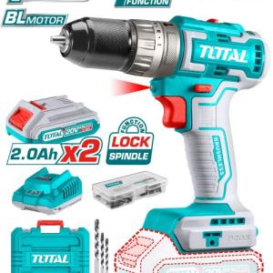 Total TIDLI20508 درل شحن 20 فولت نظام شاكوش + 2 بطارية وشاحن 