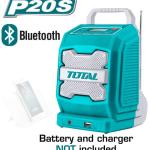 Total TJRLI2001 Lithium-lon Job Radio راديو شحن مع سماعة بلوتوث