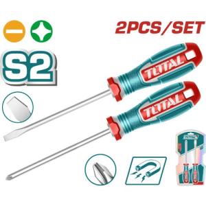 Total TKSDS0226 طقم مفكات عادي + مصلب 