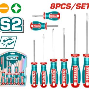 Total TKSDS0826 طقم مفكات 8 قطع S2