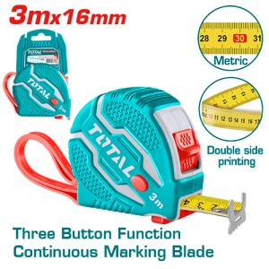 TOTAL TMT126031M Steel measuring tape 3mx16mm متر