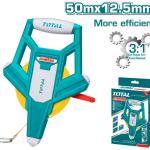 TOTAL TMTF12506 Fibreglass measuring tape كركر مساحة 50 متر فيبر