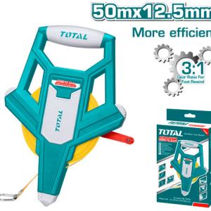 TOTAL TMTF12506 Fibreglass measuring tape كركر مساحة 50 متر فيبر