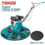 Total TP9361-2 Gasoline power trowel 6.5 HP ماكنة صقل باطون هوليكوبتر 6.5 حصان
ROTOR DIAMETER:	91cm (36")