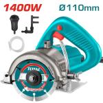Total TS3141102 Marble cutter
صاروخ قص بلاط 110ملم مع تبريد ماء 1400 واط 