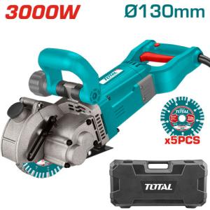 Total TWLC1301 Wall chaser منشار تفتيح باطون وطوب دبل اسطوانه 3000 واط